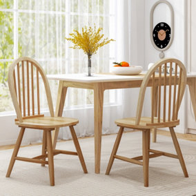 Costway Set of 2 Dining Chair Set Wooden Dining Room Vintage Side Chairs