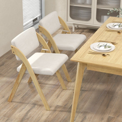 Costway Set of 2 Dining Chairs Folding Kitchen Chair Modern Side Chair