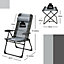 Costway Set of 2 Folding Camping Chairs & Ottoman 7-Position Adjustable Recliner Chair