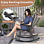 Costway Set of 2 Folding Rocking Chair Outdoor Patio Rocker Relaxing Armchair Lounger