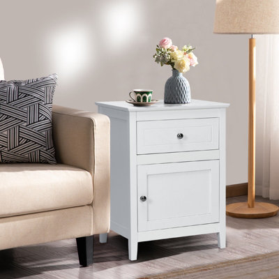 Costway Set of 2 Nightstand Modern Sofa Side Table Bedroom End Table Accent Side Table
