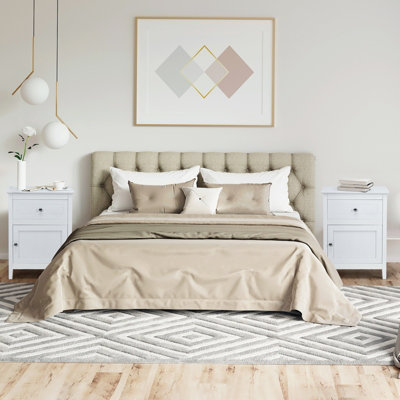 Costway Set of 2 Nightstand Modern Sofa Side Table Bedroom End Table Accent Side Table