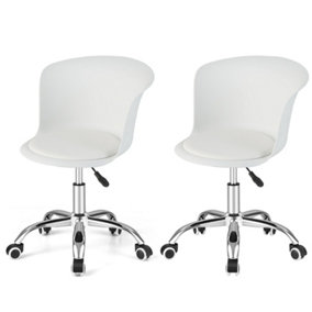 Costway Set of 2 Office Chair Height Adjustable Swivel Task Chair Ergonomic Desk Chair