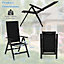 Costway Set of 2 Patio Folding Chairs Outdoor 7-Position Adjustable Reclining Chairs w/ Padded Seat