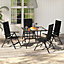 Costway Set of 2 Patio Folding Chairs Outdoor 7-Position Adjustable Reclining Chairs w/ Padded Seat