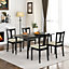 Costway Set of 2 Wooden Dining Chairs Kitchen Upholstered Accent Chair W/ Storage Space
