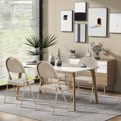 Fabric dining chairs set of online 6