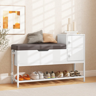 White Shoe Rack Bench