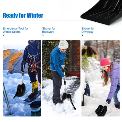 Costway Shovel Extendable Shovel Compact Snow Removal Tool - 9
