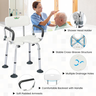 Best shower discount chair with arms
