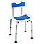 Costway Shower Chair with Padded Back & Handles Anti-Slip Bathtub Chair