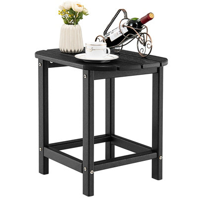 Costway Side Table Indoor Outdoor Garden Patio HDPE Adirondack ...