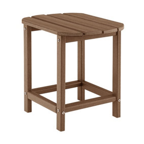 Costway Side Table Indoor Outdoor Garden Patio HDPE Adirondack Rectangular End Table