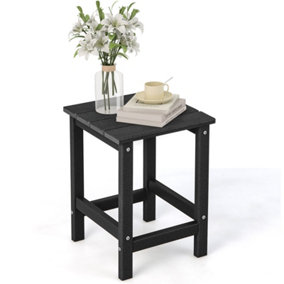 Costway Side Table Solid Indoor Outdoor Garden Patio HDPE Adirondack Square End Table
