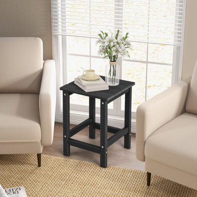 Costway Side Table Solid Indoor Outdoor Garden Patio HDPE Adirondack Square End Table - 3