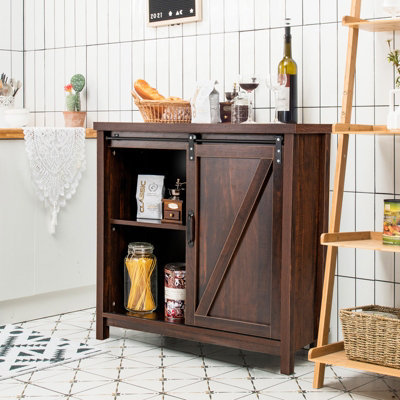 Sliding door buffet cabinet discount