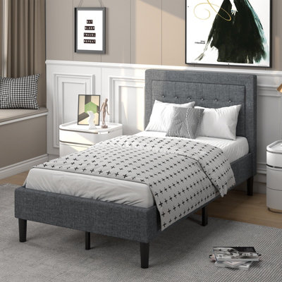 Upholstered floor bed deals frame