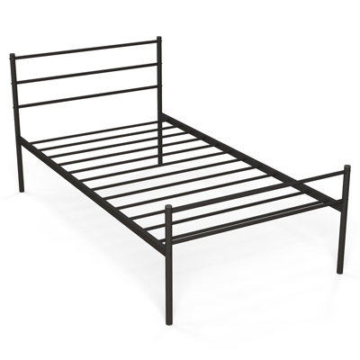 Costway Single Metal Bed Frame Heavy duty Slatted Platform Bed w