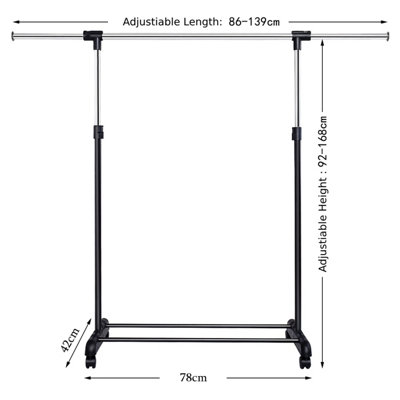 Costway Single Rail Cloth Rack Laundry Airer