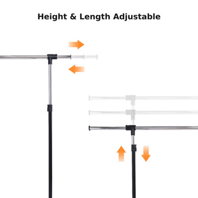 Costway Single Rail Cloth Rack Laundry Airer - 3