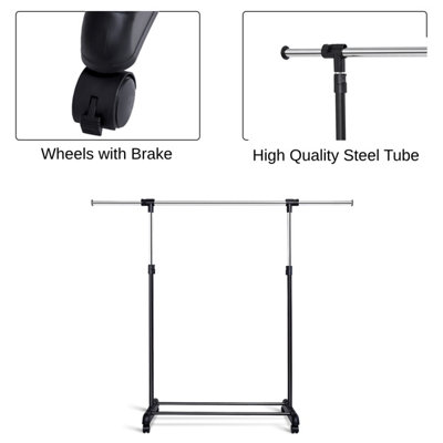 Costway Single Rail Cloth Rack Laundry Airer - 5