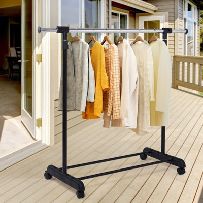 Costway Single Rail Cloth Rack Laundry Airer - 7