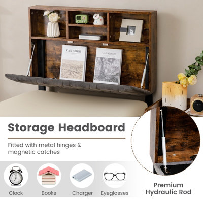 King bed on sale frame catch