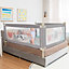 Costway Single Toddler Bed Guard Height Adjustable Baby Bed Rail w/ Safety Lock 175cm