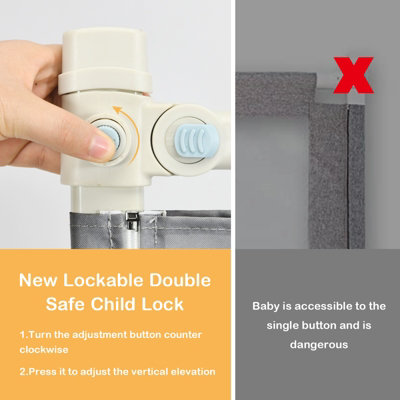 Bed Guad Ail Fo Toddles - 1 Minute Quick Assembly & 78.74