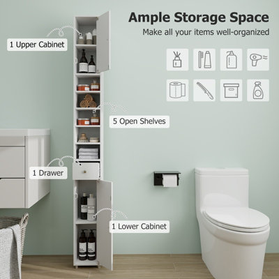 Tall thin media cabinet top