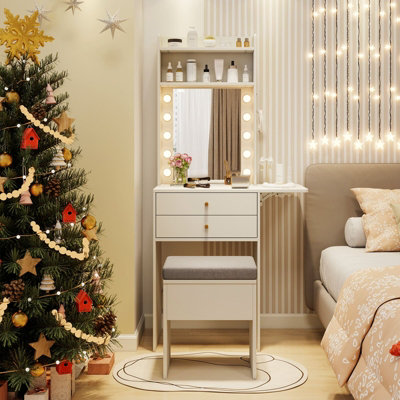 white christmas dresses Modern Slimline Dressing Table for Minimalist Spaces cheap dressing table main image 1