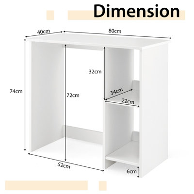 Costway Small Computer Desk Home Office Desk Modern Study Writing Desk