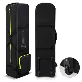 Costway Soft-Sided Waterproof Golf Travel Bag Foldable Golf Club Cover w/ Wheels