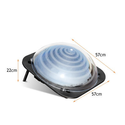 Costway Solar Pool Heater Pool Heating with Hose Solar Collector w/ Stands & Swivel Connection