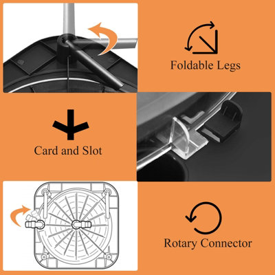 Costway Solar Pool Heater Pool Heating with Hose Solar Collector w/ Stands & Swivel Connection - 5