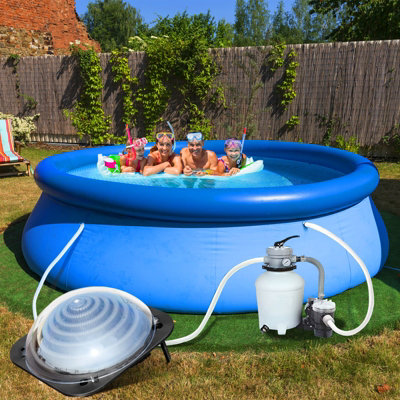 Costway Solar Pool Heater Pool Heating with Hose Solar Collector w/ Stands & Swivel Connection - 6