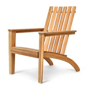 Costway Solid Acacia Wood Adirondack Chair Outdoor Patio Chair Lawn Chair