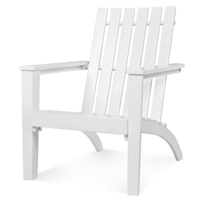 Costway Solid Acacia Wood Adirondack Chair Outdoor Patio Chair Lawn Chair