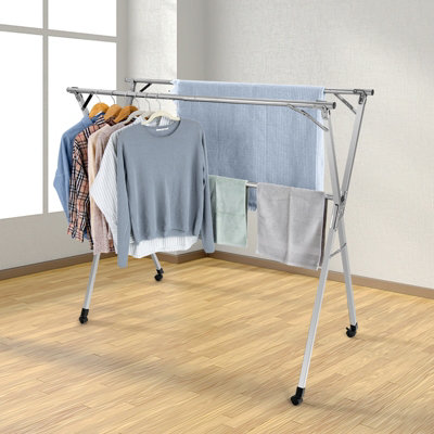 Costway 2-level Clothes Drying Rack Foldable Airer W/ Height