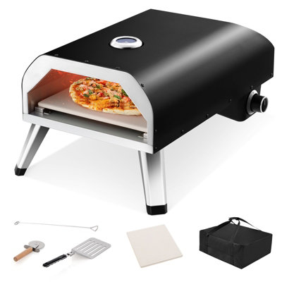 Costway Stainless Steel Pizza Maker Backyard 4kW Foldable Pizza Oven Outdoor Cooking