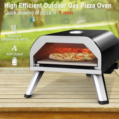 Costway Stainless Steel Pizza Maker Backyard 4kW Foldable Pizza Oven Outdoor Cooking - 3