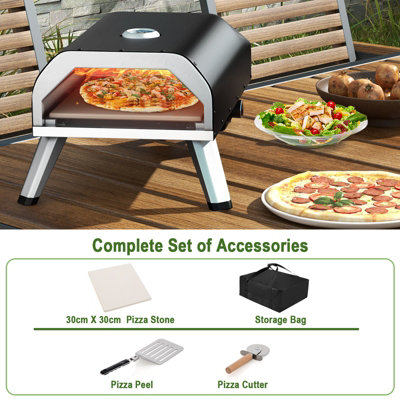 Costway Stainless Steel Pizza Maker Backyard 4kW Foldable Pizza Oven Outdoor Cooking - 7