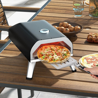 Costway Stainless Steel Pizza Maker Backyard 4kW Foldable Pizza Oven Outdoor Cooking - 8
