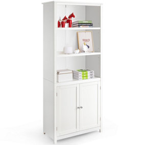 Costway Standing Bookcase Wooden Display Storage Cabinet