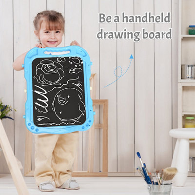 Costway Standing Kids Drawing Board Double Sided Easel w/Storage ...