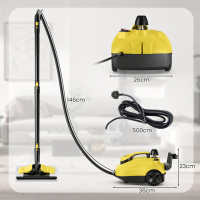 Costway Steam Cleaner 1.8L Water Tank Steamer 2000W Steam Cleaning Machine