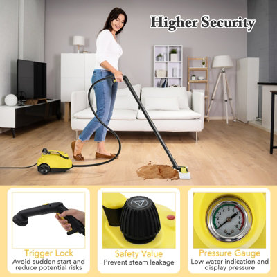 Costway Steam Cleaner 1.8L Water Tank Steamer 2000W Steam Cleaning Machine - 5