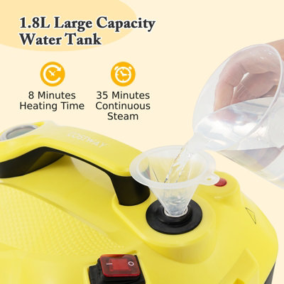 Costway Steam Cleaner 1.8L Water Tank Steamer 2000W Steam Cleaning Machine - 7