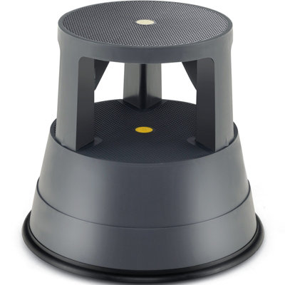 Costway Step Stool Roller Stool with Casters & Non-slip Rubber Band 150kg Large Capacity