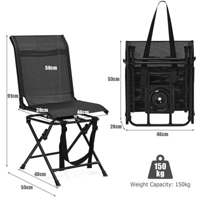 Folding swivel deals hunting chair